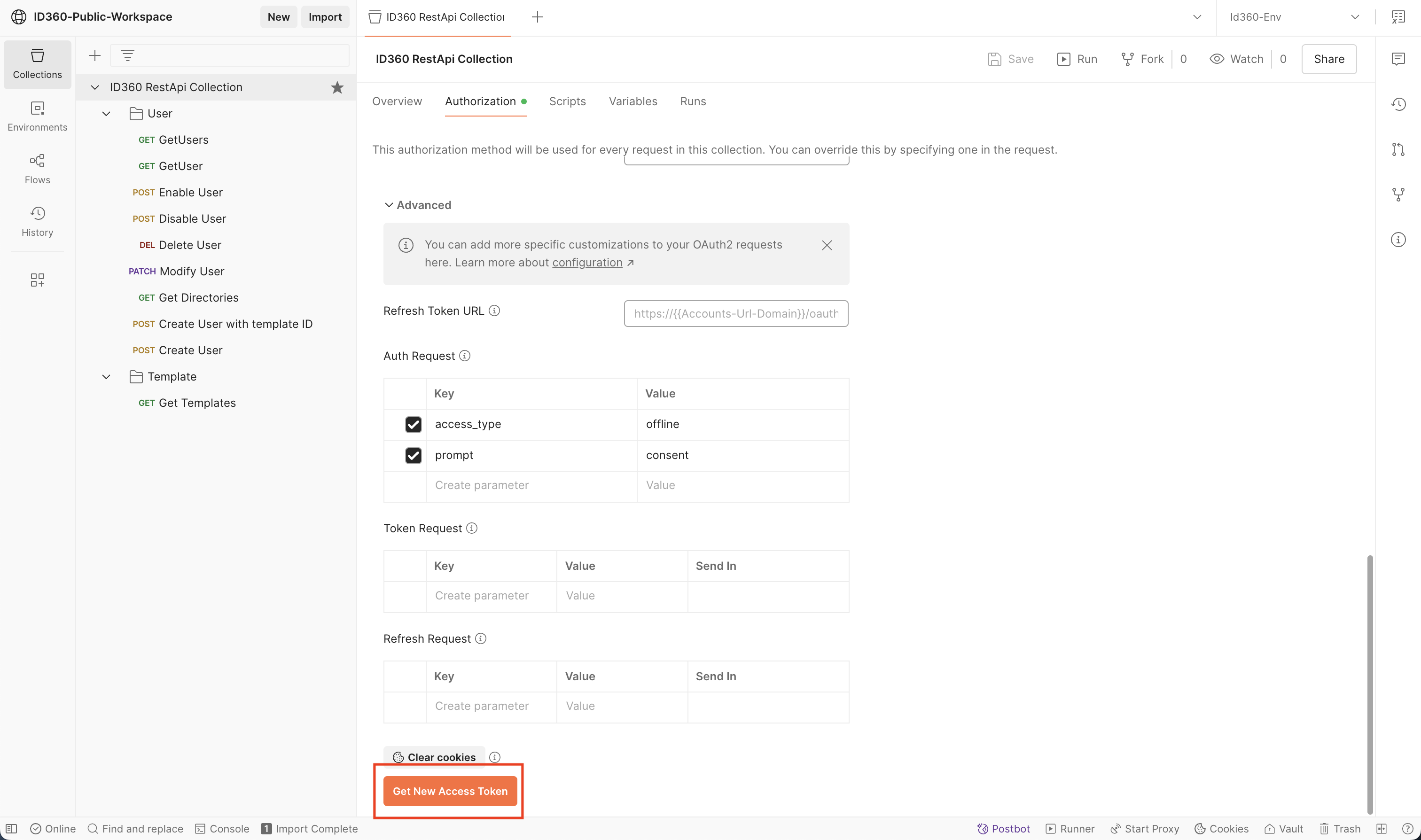 ID360 REST API collection